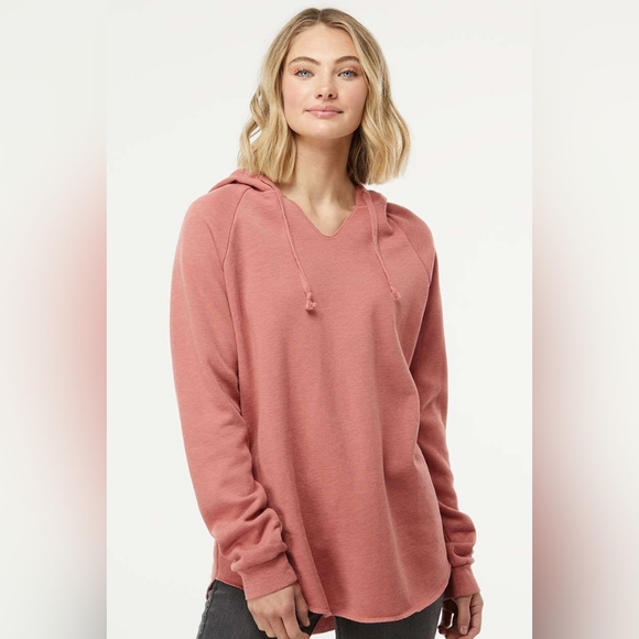 Independent Trading Company Tops - Independent Trading Company Fleace Sweatshirt Hoodie Dusty Rose Pink Women's XL